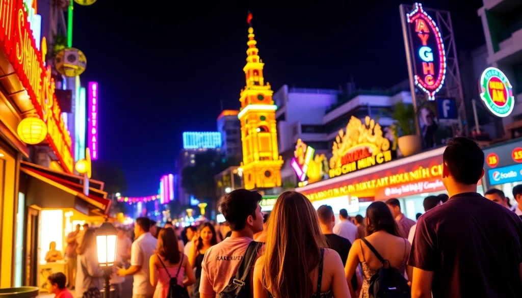 Experience the excitement of 호치민 에코걸 후기 with lively nightlife in Ho Chi Minh City.