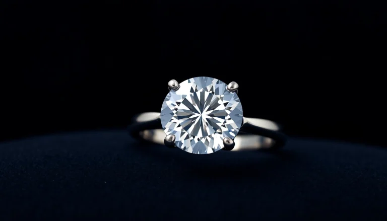 Showcase a beautiful 3 Carat Engagement Ring with a radiant diamond set in a premium band, radiating elegance.