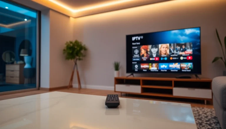 Experience an enriching iptv trial with access to over 16,000 channels in a cozy living room setting.