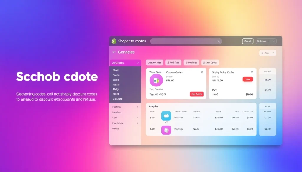 Generate unique shopify bulk discount codes easily with a modern app interface showcasing vibrant UI.