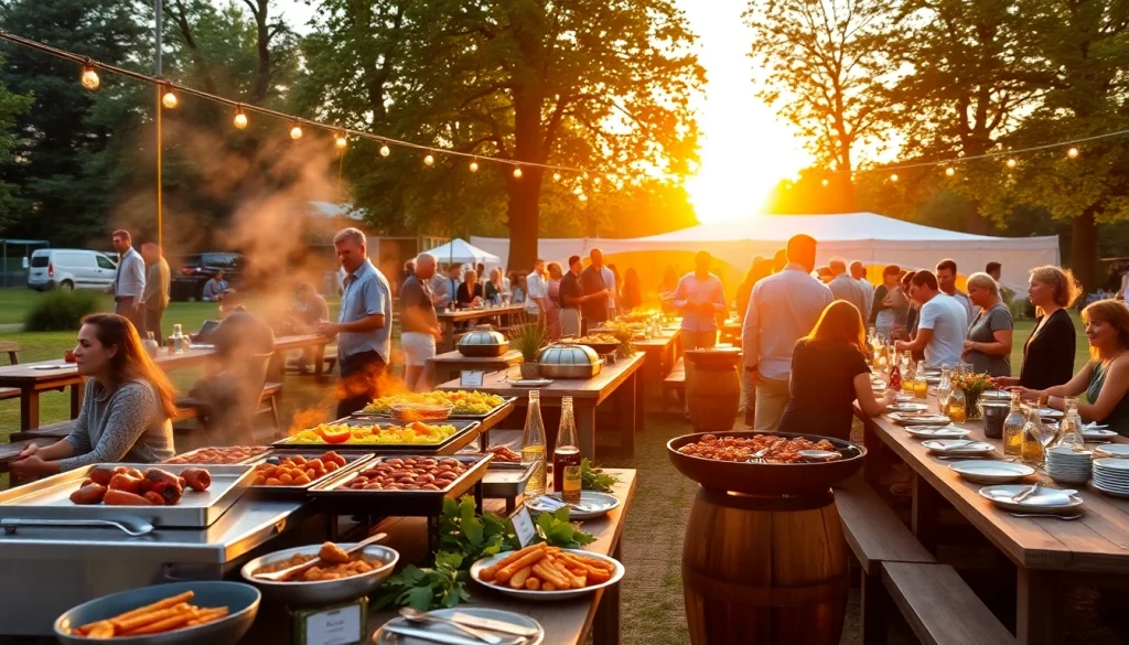 Delightful spread from a Caterer für Grillbuffet und BBQ in Berlin showcasing a vibrant buffet with grilled delicacies.