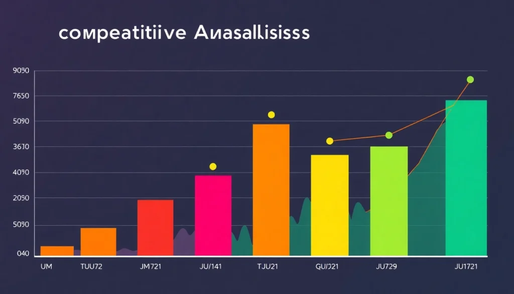 Visualize competitor analysis through an engaging graph showcasing market comparisons.